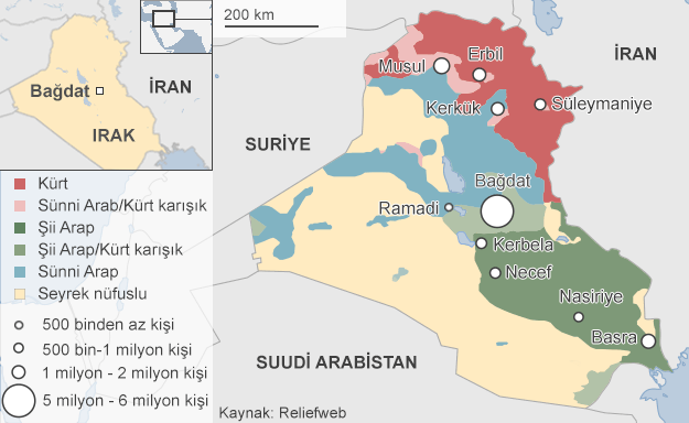Kürtler bağımsızlık ilan ediyor peki haritada nereler var?  - Resim: 1